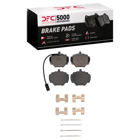 DFC 87-95 Land Rover Range Rover Rear 5000 Advanced Low Metallic Brake Pads and Hardware Kit
