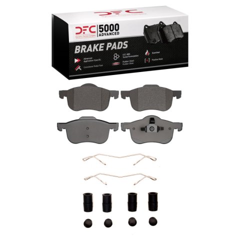 DFC 99-09 Volvo V70/S80/XC70/S60 Front 5000 Advanced Low Metallic Brake Pads and Hardware Kit