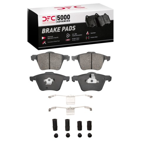 DFC 03-09 Volvo XC90 Front 5000 Advanced Low Metallic Brake Pads and Hardware Kit