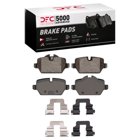 DFC 05-16 BMW 120i (Mexico) Rear 5000 Advanced Low Metallic Brake Pads and Hardware Kit
