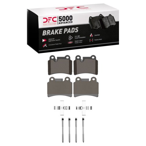 DFC 07-09 Volkswagen Touareg Rear 5000 Advanced Low Metallic Brake Pads and Hardware Kit