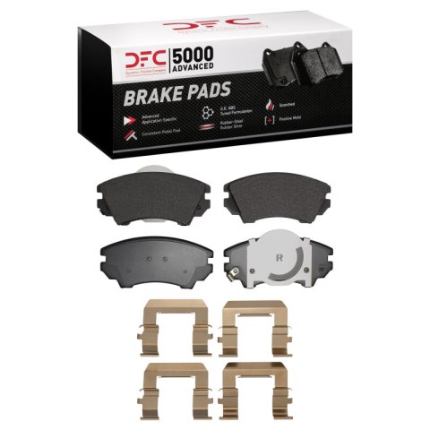 DFC 10-15 Chevrolet Camaro Front 5000 Advanced Ceramic Brake Pads and Hardware Kit