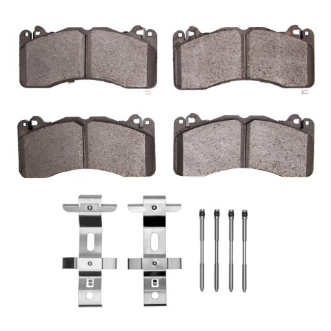 DFC 15-23 Ford Mustang Front 5000 Advanced Low Metallic Brake Pads and Hardware Kit