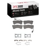 DFC 16-24 Freightliner MT55 Front/Rear 5000 Advanced Semi Metallic Brake Pads and Hardware Kit thumbnail 1