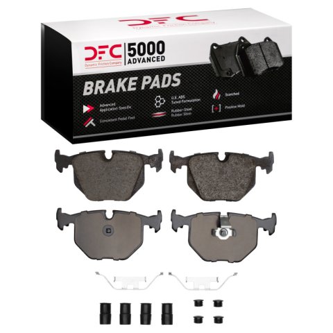DFC 01-10 BMW 330xi Rear 5000 Advanced Low Metallic Brake Pads and Hardware Kit