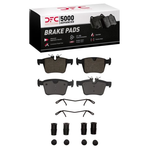 DFC 16-25 Jaguar F-Pace Rear 5000 Advanced Low Metallic Brake Pads and Hardware Kit