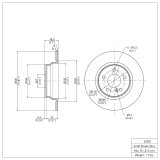 DFC 03-16 Mercedes-Benz E500 Rear Brake Rotor thumbnail 5