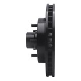 R1 1992-2002 Chevrolet C1500 Suburban Front Left Drilled & Slotted Black Brake Rotor thumbnail 4