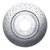 DFC 15-17 Porsche 911 Left Front Drilled Hi-Carbon Alloy Geomet Coated Rotor thumbnail 1