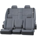 Covercraft 23-26 Ford F250-F550 SD Leatherette PrecisionFit Custom Front Row Seat Covers - Med Grey thumbnail 1
