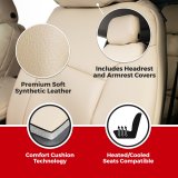 Covercraft 23-26 Ford F250-F550 SD Leatherette PrecisionFit Custom Front Row Seat Covers - Med Grey thumbnail 3