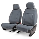 Covercraft 23-26 Ford F250-F550 SD Leatherette PrecisionFit Custom Front Row Seat Covers - Med Grey thumbnail 7