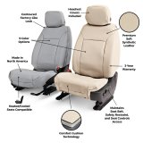 Covercraft 23-26 Ford F250-F550 SD Leatherette PrecisionFit Custom Front Row Seat Covers - Med Grey thumbnail 8