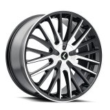 Kraze KR185 Double Down 22x8.5 / 5x110/115 BP / 38mm Offset / 73mm Hub Gloss Black Machined Wheel thumbnail 1