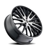 Kraze KR185 Double Down 22x8.5 / 5x110/115 BP / 38mm Offset / 73mm Hub Gloss Black Machined Wheel thumbnail 2