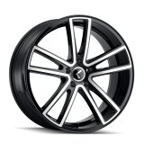 Kraze KR190 Lusso 22x8.5 / 5x114.3 BP / 38mm Offset / 72.62mm Hub Gloss Black Machined Wheel thumbnail 1