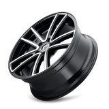 Kraze KR190 Lusso 22x8.5 / 5x114.3 BP / 38mm Offset / 72.62mm Hub Gloss Black Machined Wheel thumbnail 2