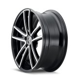 Kraze KR190 Lusso 22x8.5 / 5x114.3 BP / 38mm Offset / 72.62mm Hub Gloss Black Machined Wheel thumbnail 3