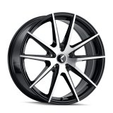 Kraze KR193 Turismo 20x8.5 / 5x115 BP / 38mm Offset / 72.62mm Hub Gloss Black Machined Wheel thumbnail 1
