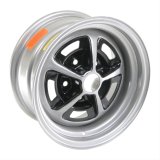 Wheel Vintiques 50 Series SS396 Silver with Black Painted Slot Wheels 14x7 Wheel, SS 396, Steel, Silver, 14 in.x 7 in., 5 x 4.75 in. Bolt Circle, 4.375 in. Backspace, Each thumbnail 1