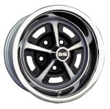 Wheel Vintiques 50 Series SS396 Silver with Black Painted Slot Wheels 14x7 Wheel, SS 396, Steel, Silver, 14 in.x 7 in., 5 x 4.75 in. Bolt Circle, 4.375 in. Backspace, Each thumbnail 2