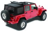 Bestop 10-18 Jeep Wrangler JK 4-Door Replace A-Top (Prem Blk Twill Tinted Windows No Door Skins ) thumbnail 1