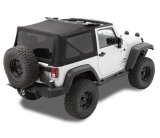 Bestop 10-18 Jeep Wrangler JK 2-Door Replace A-Top (Prem Blk Twill Tinted Windows No Door Skins ) thumbnail 1