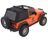 Bestop 07-18 Jeep Wrangler JK 2-Door Trektop Glide (Black Diamond) thumbnail 1