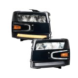 Form Lighting 2007-2013 Chevrolet Silverado LED Reflector Headlights (Pair) thumbnail 1
