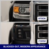 Form Lighting 2014+ GMC Sierra 1500/2500/3500 LED Projector Headlights Amber DRL (Pair) thumbnail 5