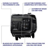 Form Lighting 2014+ GMC Sierra 1500/2500/3500 LED Projector Headlights Amber DRL (Pair) thumbnail 8