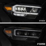 Form Lighting 2016-2023 Toyota Tacoma LED Projector Headlights with Selectable DRL Chrome (Pair) thumbnail 6
