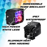 XKGlow XKmax RGBW Addressable Cube Light Kit - Driving Beam thumbnail 4