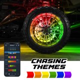 XKGlow XKmax 15in LED Ultra 3-Row Wheel Ring Light Kit w/RGBW Color Chasing App Control thumbnail 1
