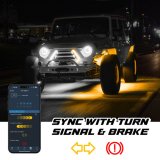 XKGlow XKmax 15in LED Ultra 3-Row Wheel Ring Light Kit w/RGBW Color Chasing App Control thumbnail 2