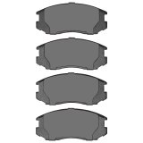 DFC 91-00 Plymouth Colt Front 4000 Hybridynamic Brake Pads thumbnail 3