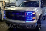 Oracle 14-15 Chevrolet Silverado LED Non Projector Headlight Halo Kit - Blue thumbnail 2