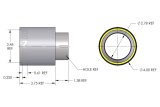 Dinan Double-Walled 4in Clamp-On Exhaust Tip - Polished - 4in Outlet / 2.75in Inlet thumbnail 2