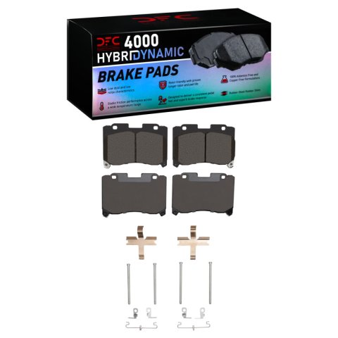DFC 93-98 Toyota Supra Front Rotors w/4000 HybriDynamic Brake Pads w/Hardware (1x dfc4000-0629-01, 1x dfc600-76062D, 1x dfc600-76063D)
