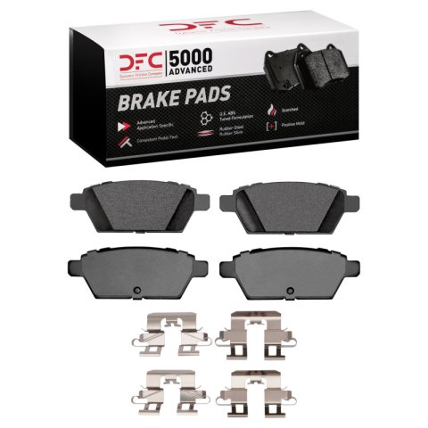 DFC 06-13 Ford Fusion Rear Geospec Rotors with 5000 Advanced Brake Pads w/Hardware (1x dfc1551-1161-01, 2x dfc604-54064)