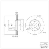 R1 11-26 Kia Soul Front Brake Rotors (2x dfc600-03038, 2x dfc604-01004) thumbnail 3