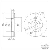 R1 11-26 Kia Soul Front Brake Rotors (2x dfc600-03038, 2x dfc604-01004) thumbnail 8