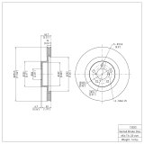 R1 01-08 Subaru Legacy Front Brake Rotors (2x dfc600-13033, 2x dfc604-01004) thumbnail 4