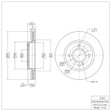 R1 11-19 Ford Figo Front Brake Rotors (2x dfc600-54063, 2x dfc604-01004) thumbnail 7