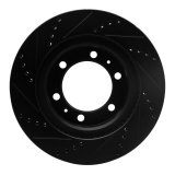 R1 03-23 Toyota Hilux Front Drill/Slot Black Rotors w/Off-Road/Tow Pads (1x dfc633-76128L, 1x dfc633-76128R, 1x rnc2400-0976-01) thumbnail 7