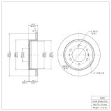 R1 06-10 Hummer H3T Rear Carbon Coated Brake Rotor Set w/Ceramic Pads and Hardware (2x dfc604-93001, 1x rnc2310-1120-01) thumbnail 5