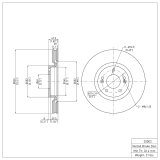 R1 11-23 Hyundai Sonata Front Brake Rotor Set (2x dfc600-03003) thumbnail 3