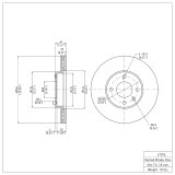 R1 16-22 Chevrolet Spark Front Brake Rotor Set (2x dfc600-47076) thumbnail 2