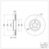 R1 04-19 Ford Transit Connect Front Brake Rotor Set (2x dfc600-54070) thumbnail 6