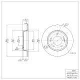 R1 11-25 Hyundai Elantra Front & Rear Brake Rotor Set (2x dfc600-03037, 2x dfc600-03038) thumbnail 5